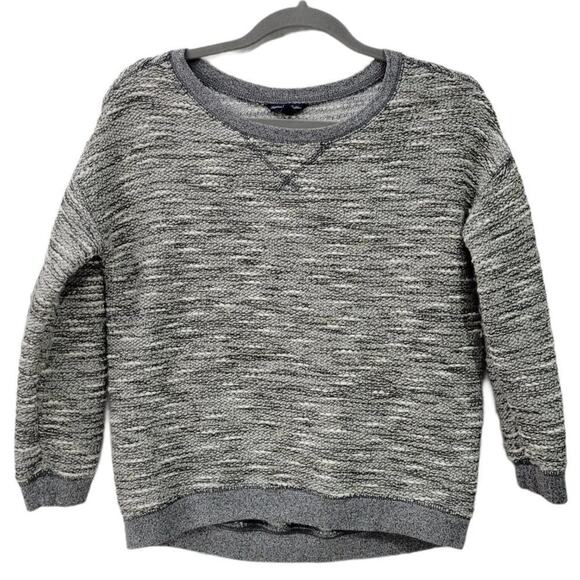 American Eagle Outfitters Gray Textured Knit Pullover Sweater Small - Picture 1 of 5